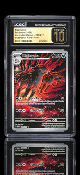 🔥 Mightyena #243 Pokemon Ascended Heroes~PRISTINE 10 GOLD LABEL LOW TOP POP💨