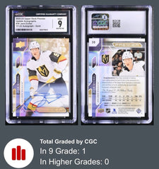 ‼️Jack Eichel 2021-22 Upper Deck Premier #39 Base Gold Auto /25 GRADE 9~POP 1💨