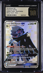 ‼️Decidueye GX SV47 Hidden Fates Shiny Vault GRADE 10 PRISTINE GOLD LABEL!💨