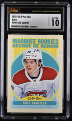 ‼️2021-22 O-Pee-Chee Marquee Rookies Cole Caufield #506 Retro CSG 10 POP 1!💨
