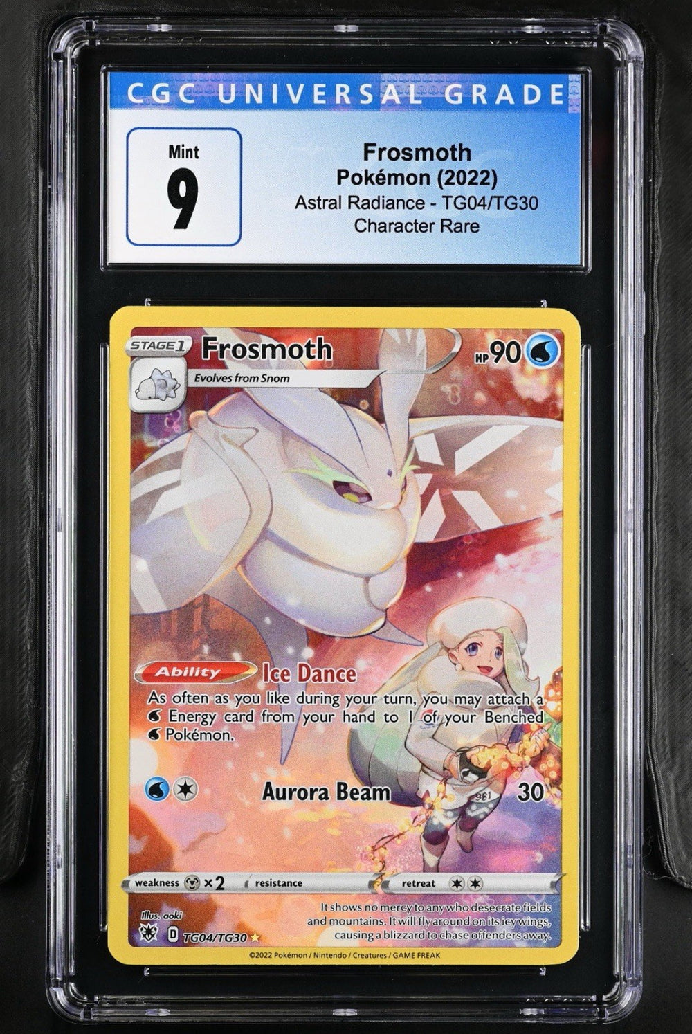 ‼️Frosmoth TG04/TG30 Swsh10: Astral Radiance Trainer Gallery Holo GRADE 9!💨