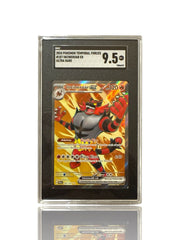 ‼️Pokemon Incineroar ex 187/162: Temporal Forces Holo GRADE 9.5! SHOOT OFFER!💨