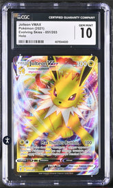 ‼️Jolteon VMAX Pokémon (2021) Evolving Skies - 051/203 GRADE 10~FAST SHIP 💨