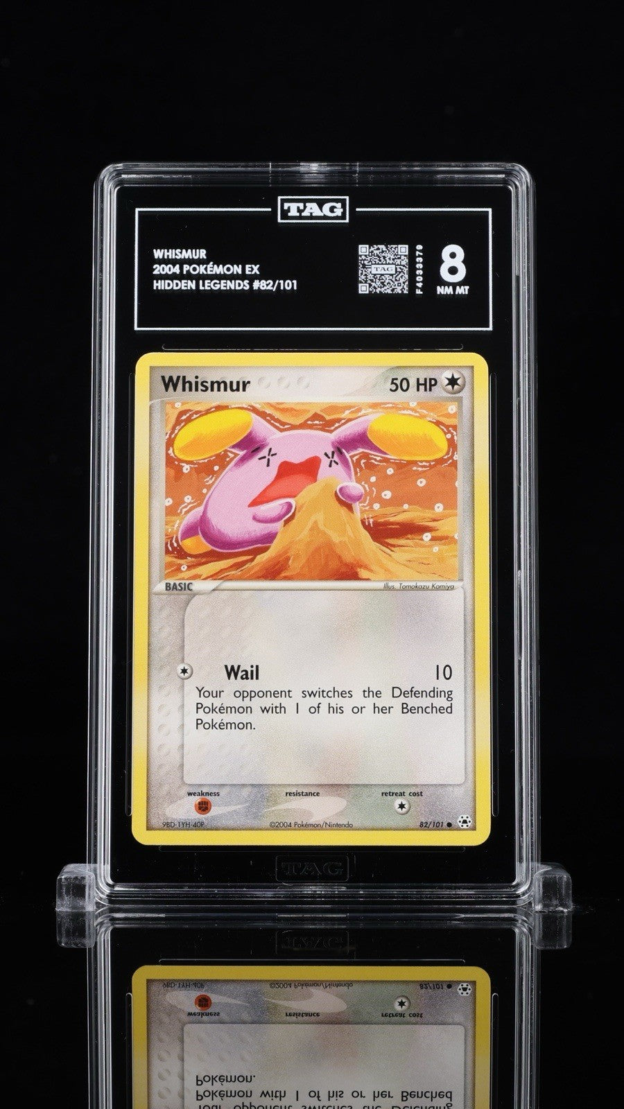 ‼️ Whismur 82/101 Pokemon Hidden Legends~ TAG GRADE 8~ SHOOT OFFER LOW POP💨