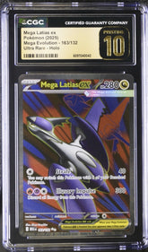 ‼️Mega Latias ex #163 Mega Evolution GRADE 10 PRISTINE GOLD LABEL TOP POP!💨