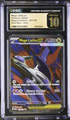 ‼️Mega Latias ex #163 Mega Evolution GRADE 10 PRISTINE GOLD LABEL TOP POP!💨
