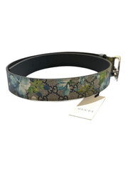 ‼️Gucci GG Blooms Floral Leather Belt Silver Buckle Blue SIZE 115/46 SHOOT OFFER