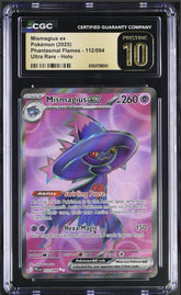 ‼️Pokemon Mismagius ex 112 Phantasmal Flames GRADE 10 PRISTINE GOLD LABEL!💨