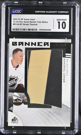 ‼️2022 UD SP Game Used~2022 Nhl All-Star Game Banner Year Relics Brady Tkachuk💨