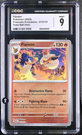 ‼️Pokemon TCG Flareon Poke Ball Pattern 013/131 Prismatic Evolutions GRADE 9!💨