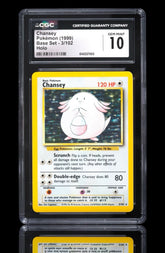 ๐ฅ Chansey 003/102 Pokemon Base Set Holo~ GRADE 10~ FAST SHIP SHOOT OFFER๐จ