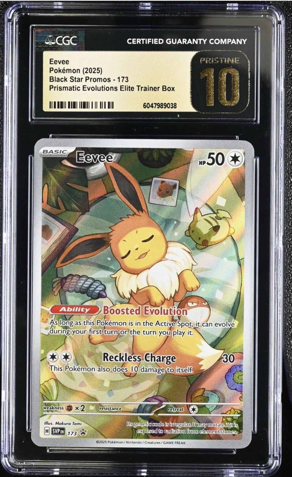 ‼️Eevee 173 Sv: Scarlet & Violet Promo Cards Holo GRADE 10 PRISTINE! FAST SHIP💨