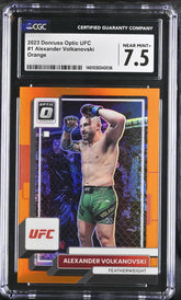 ‼️2023 Panini Donruss Optic UFC - Alexander Volkanovski #1 Orange Prizm POP 1💨