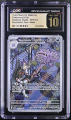 ‼️Team Rocket's Weezing #199 Destined Rivals CGC 10 PRISTINE GOLD LABEL TOP POP