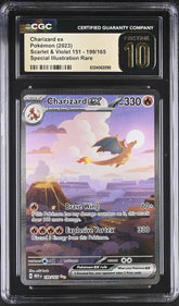 💎 Charizard ex #199 Scarlet & Violet 151 GRADE 10 PRISTINE GOLD LABEL TOP POP💨
