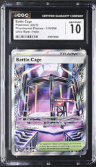 🔥Battle Cage Pokémon Phantasmal Flames 116~ GRADE 10 SAME DAY SHIP~SHOOT OFFER
