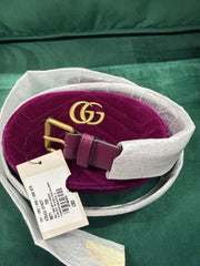 ⚠️ NEW RARE W/ TAGS~Gucci Marmont Belt Belt Bag Velvet Fuscia RETAIL IS $980💨