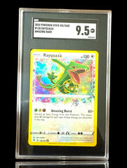 ‼️Rayquaza 138/185 Swsh04: Vivid Voltage Holo Rare GRADE 9.5! SHIPS SAME DAY!💨