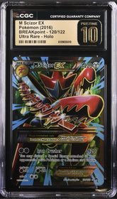 🔥 Pokemon Scizor EX #120 Breakpoint GRADE 10 PRISTINE GOLD LABEL TOP POP 4!💨