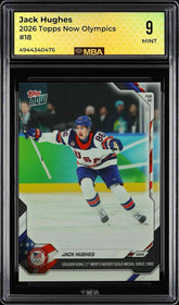 💎 2026 Topps Now Olympic Games - Jack Hughes #18 MBA GRADE 9! SHOOT OFFER💨