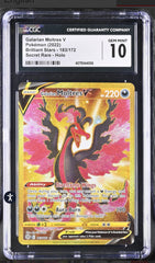‼️Galarian Moltres V Pokémon (2022) Brilliant Stars - Secret Rare GRADE 10💨