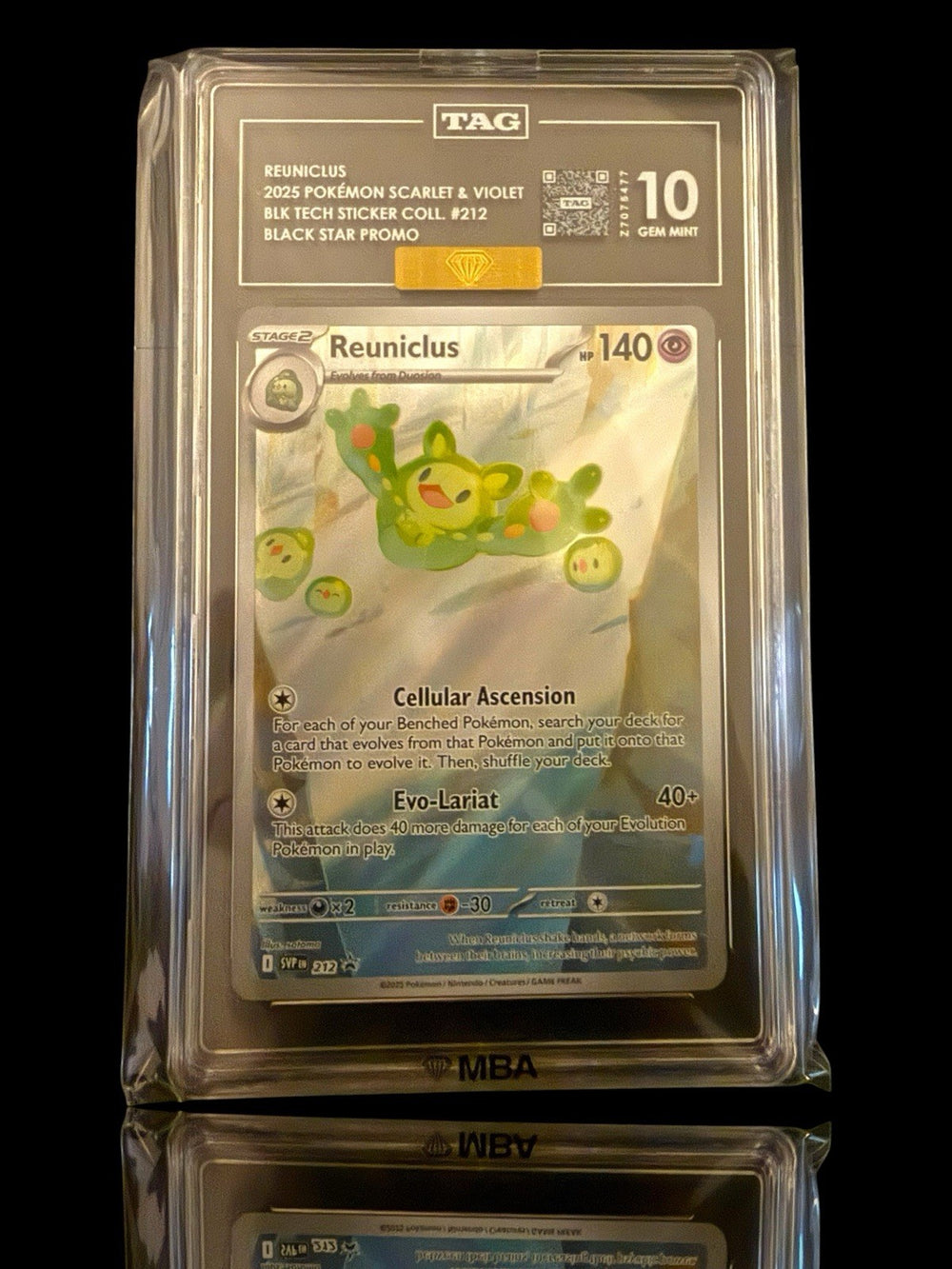 🚨 Reuniclus #212 Pokemon Black Star Promo TAG 10~ PRISTINE GOLD DIAMOND MBA💎