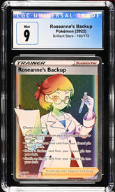 ‼️Roseanne's Backup (Secret) 180/172 Swsh09: Brilliant Stars Holo GRADE 9!💨