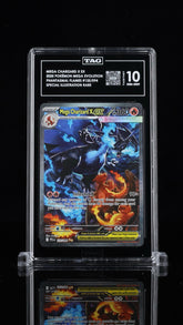 🔥 Mega Charizard X ex 125/094 Phantasmal Flames SIR TAG GRADE 10!💨