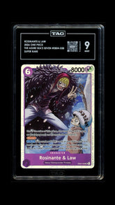 ‼️Rosinante & Law EB04-038 The Azure Sea's Seven Foil TAG GRADE 9~SAME DAY SHIP