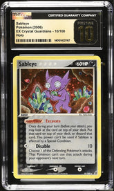 🌀 Sableye #10 Pokemon Crystal Guardians Holo~PRISTINE 10 GOLD LABEL TOP POP 7💨