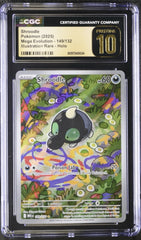 ‼️Pokemon Shroodle CGC PRISTINE 10 GOLD LABEL TOP POP~IR Mega Evolution #149💨