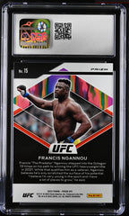 2022 Panini Prizm UFC - Fearless Francis Ngannou #15 Green Prizm GRADE 9.5~POP 1