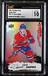 ‼️2021-22 Upper Deck Rookie Class #RC-15 Cole Caufield GRADE 10! SHIPS FAST💨