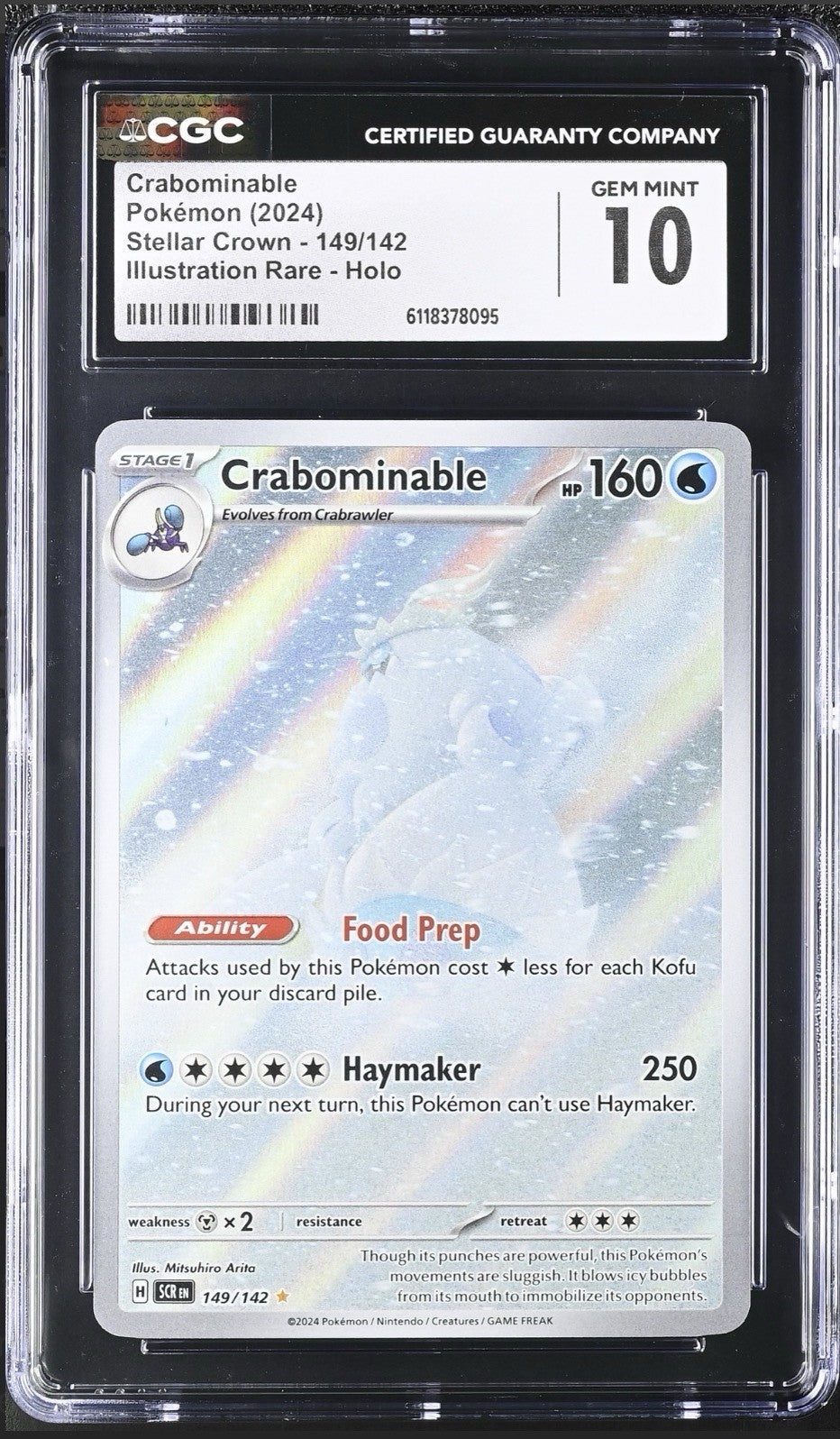 💎 Crabominable #149 Stellar Crown GRADE 10! SAME DAY SHIP SHOOT OFFER!💨