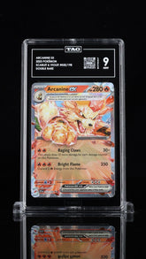 ⚠️ Arcanine ex 032/198 Scarlet & Violet Base~TAG GRADE 9~FAST SHIP SHOOT OFFER💨
