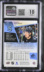 ‼️2021-22 SP Game Used #77 Yanni Gourde Blue GRADE 9~AUTO 10~POP 1~SHOOT OFFER💨