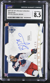 ‼️2021-22 UD Ultimate Collection Signatures Boone Jenner~GRADE 8.5~AUTO 10~POP 1