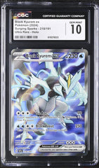 💎 Black Kyurem ex 218/191 Surging Sparks Holo GRADE 10! FAST SHIP SHOOT OFFER💨