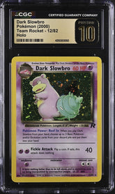 ๐ Dark Slowbro Pokemon 2000 Team Rocket #12 ~PRISTINE 10 GOLD LABEL TOP POP 2๐จ