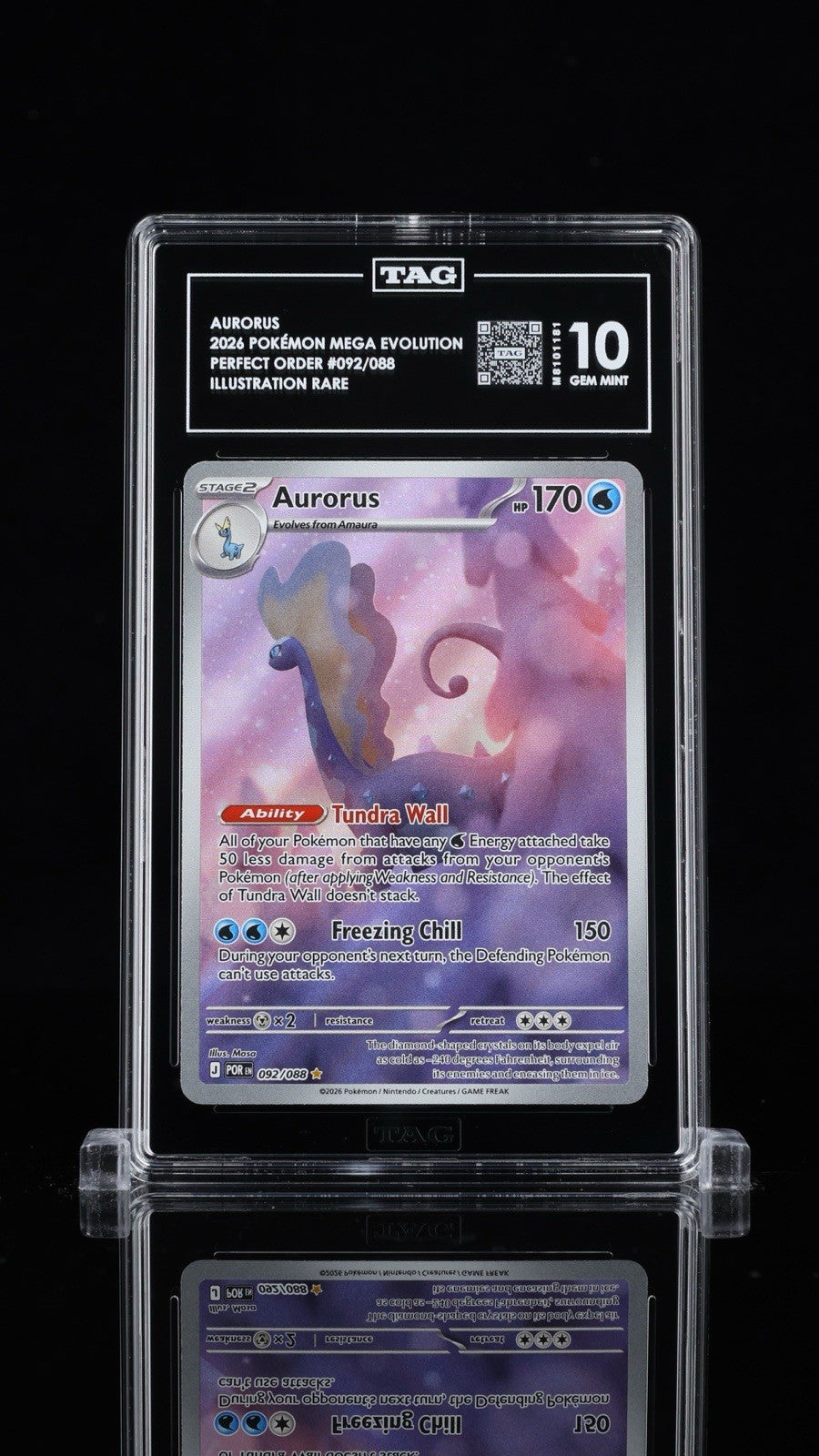 🦖 Aurorus 092/088 Perfect Order Holo TAG GRADE 10! RANK #1~ SHOOT OFFER!💨