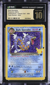 ‼️Pokemon Dark Gyarados #8 Celebrations Collection CGC 10 PRISTINE GOLD LABEL💨