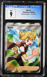 ‼️Barry (Full Art) SWSH09: Brilliant Stars Ultra Rare #167/172 GRADE 9!💨