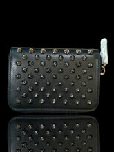 💎 NEW CHRISTIAN LOUBOUTIN~PANETTONE COIN PURSE CALF LEATHER SPIKES~FAST SHIP!💨