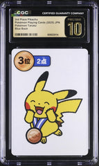 💎 3rd Place Pikachu Pokémon Taruka 2025~CGC PRISTINE 10 GOLD LABEL TOP POP!💨