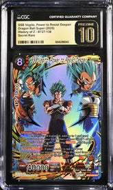 🔥2025 Masters History Of Z #BT27-138 SSB Vegito, DRAGON BALL CGC 10 PRISTINE💨