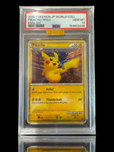 💎 Pikachu English World Collection Holo PSA 10 MBA PRISTINE GOLD DIAMOND!💨