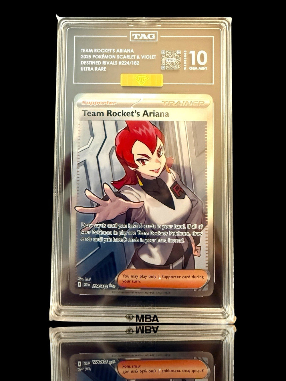 Team Rockets Ariana Pokemon Destined Rivals 224/182 PSA 10 Gem Mint
