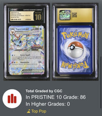 💎Vaporeon ex Prismatic Evolutions Stamp) 023/131~GRADE 10 PRISTINE GOLD LABEL💨