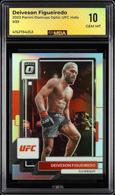 ⚠️ 2023 Panini Optic UFC Deiveson Figueiredo #39 Holo Prizm~MBA GRADE 10 POP 1💨