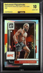 ⚠️ 2023 Panini Optic UFC Deiveson Figueiredo #39 Holo Prizm~MBA GRADE 10 POP 1💨